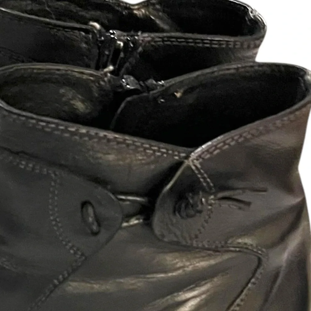 HORAS MADE IN SPAIN Leather Boots Women’s Size 7 / EU Size 37 Black 3110-17